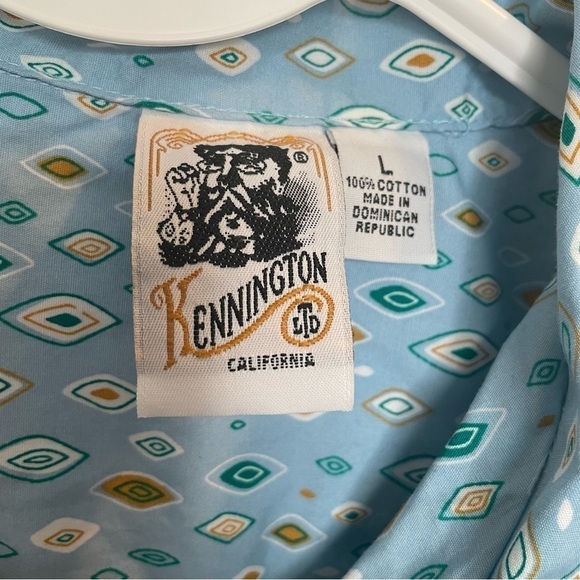 Kennington Ltd Retro Mid Century Modern Short Sleeve Shirt L - Picture 5 of 6